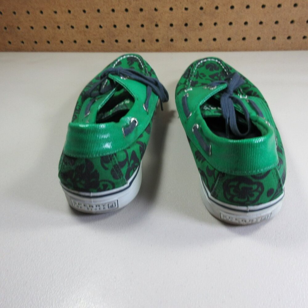 Sperry womens green an navy floral canvas boat shoes 9.5 M - Picture 4 of 6